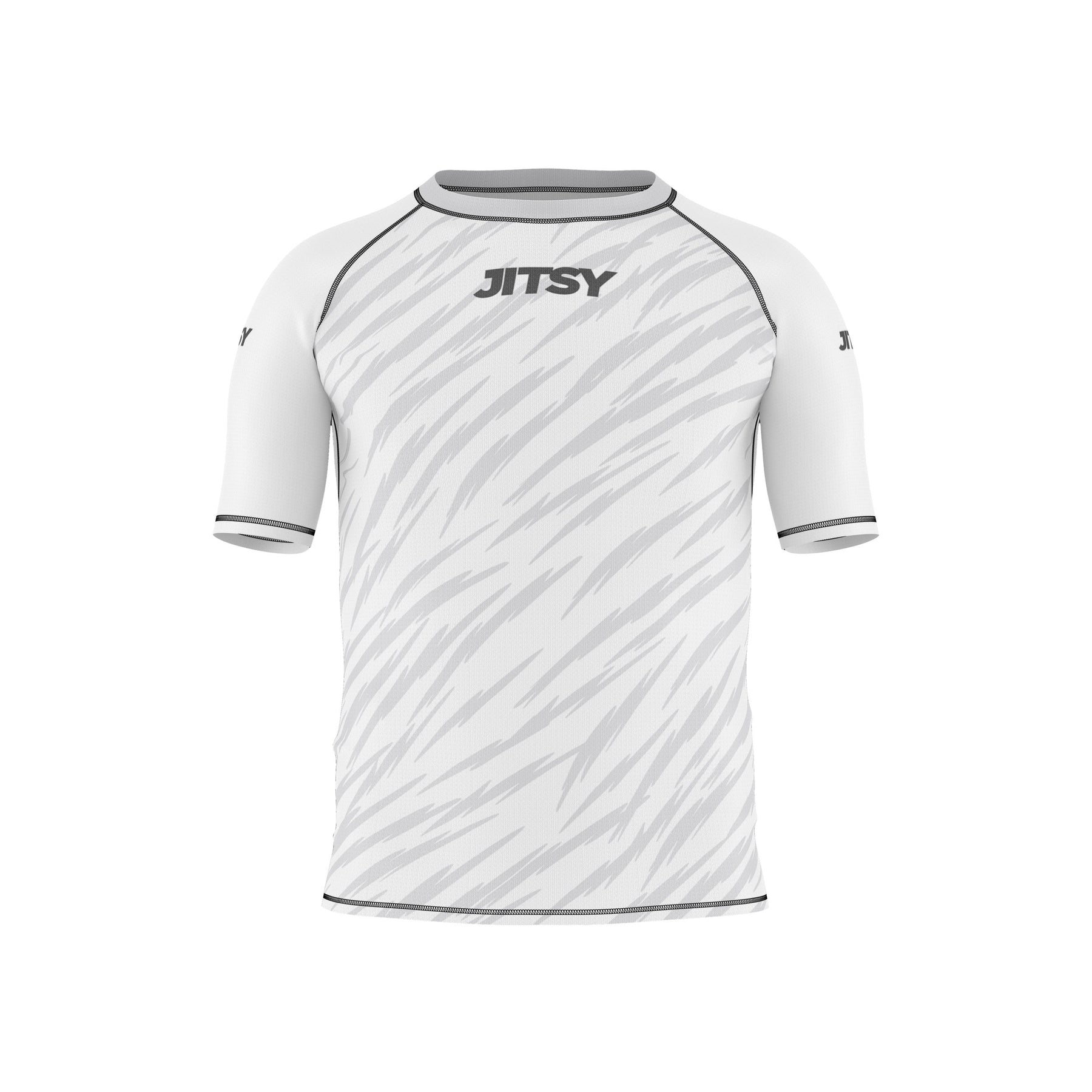 Zaps Ranked BJJ Rash Guard - Kids - White