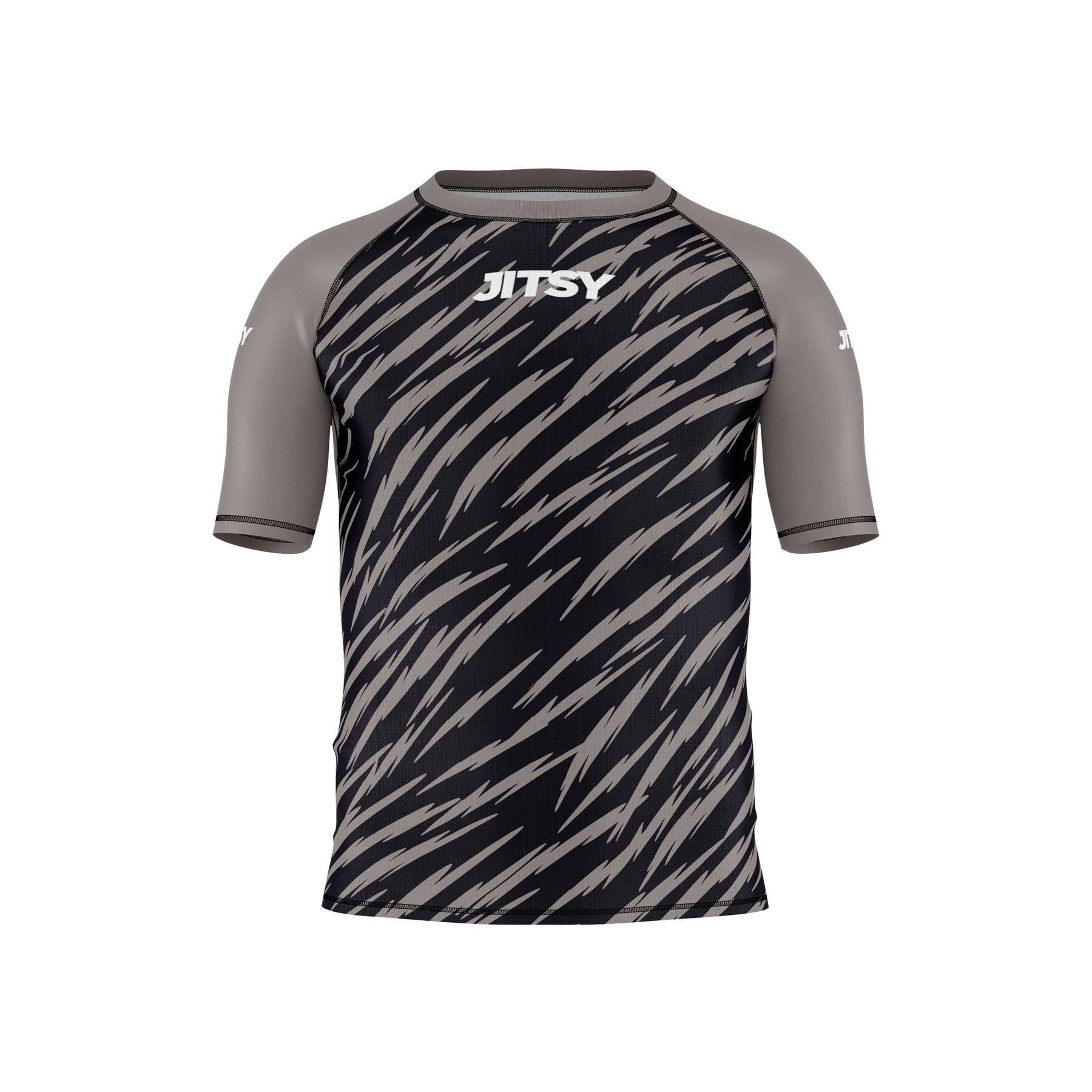 Zaps Ranked BJJ Rash Guard - Kids - Grey