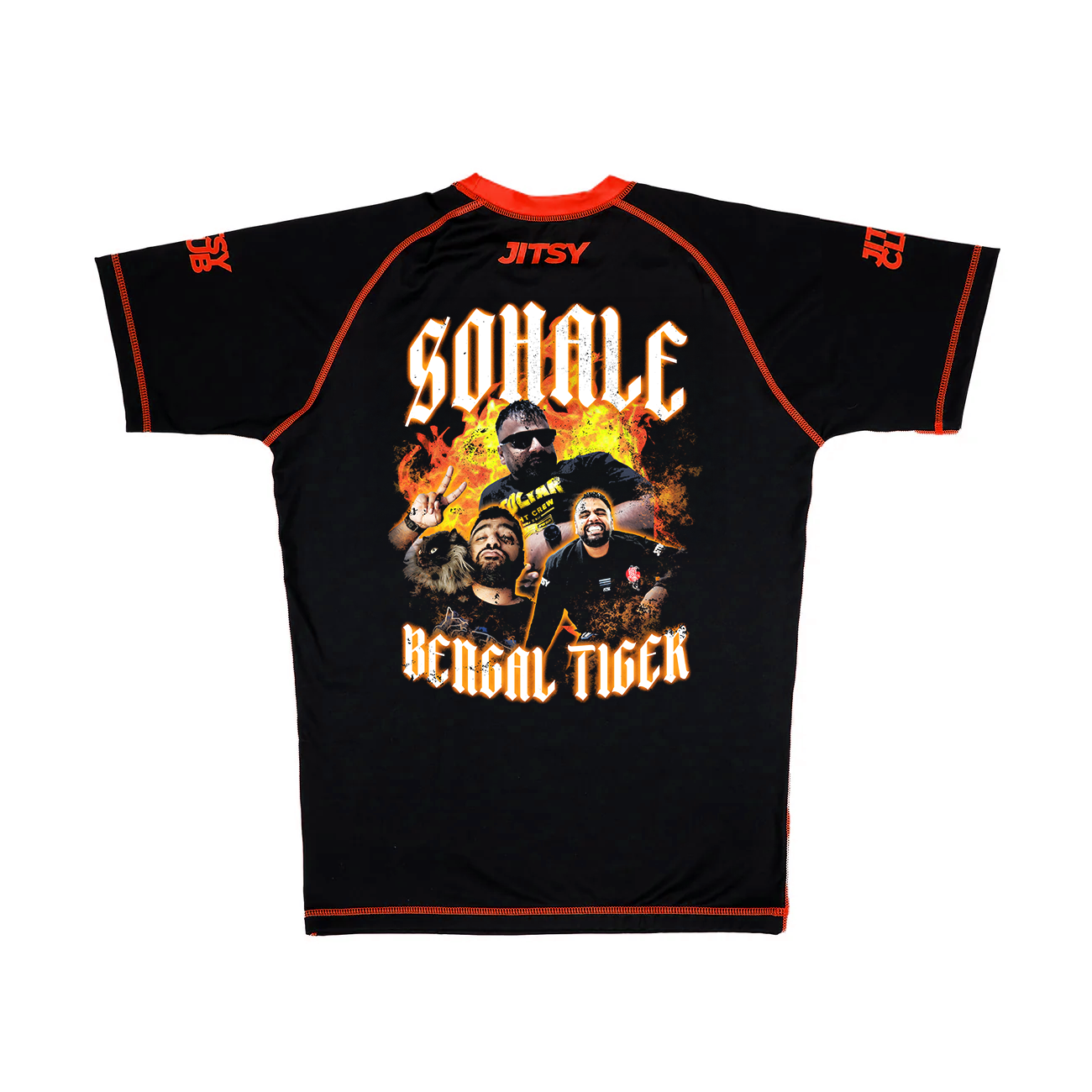 Rockband Fire Custom Selfie Rash Guard