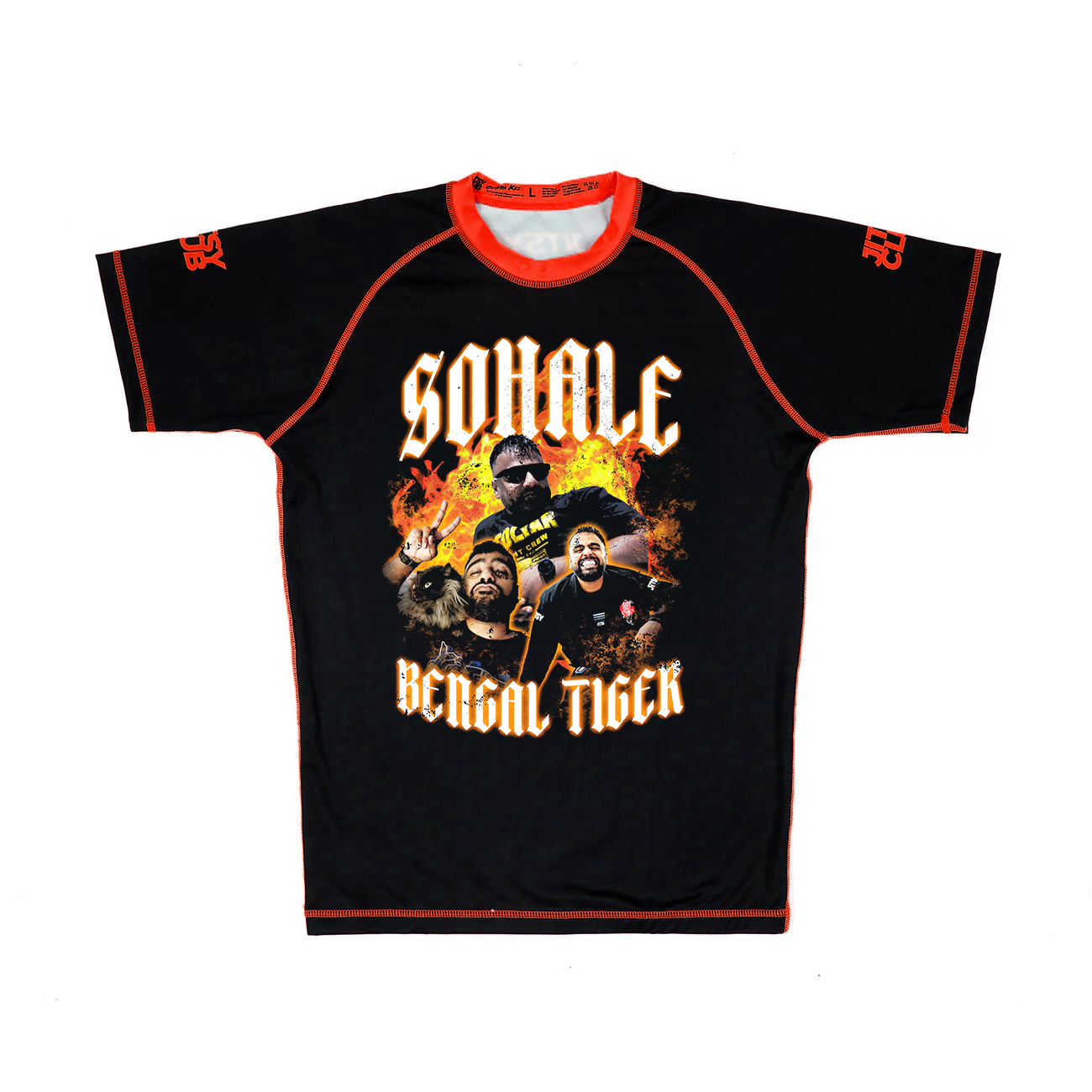 Rockband Fire Custom Selfie Rash Guard