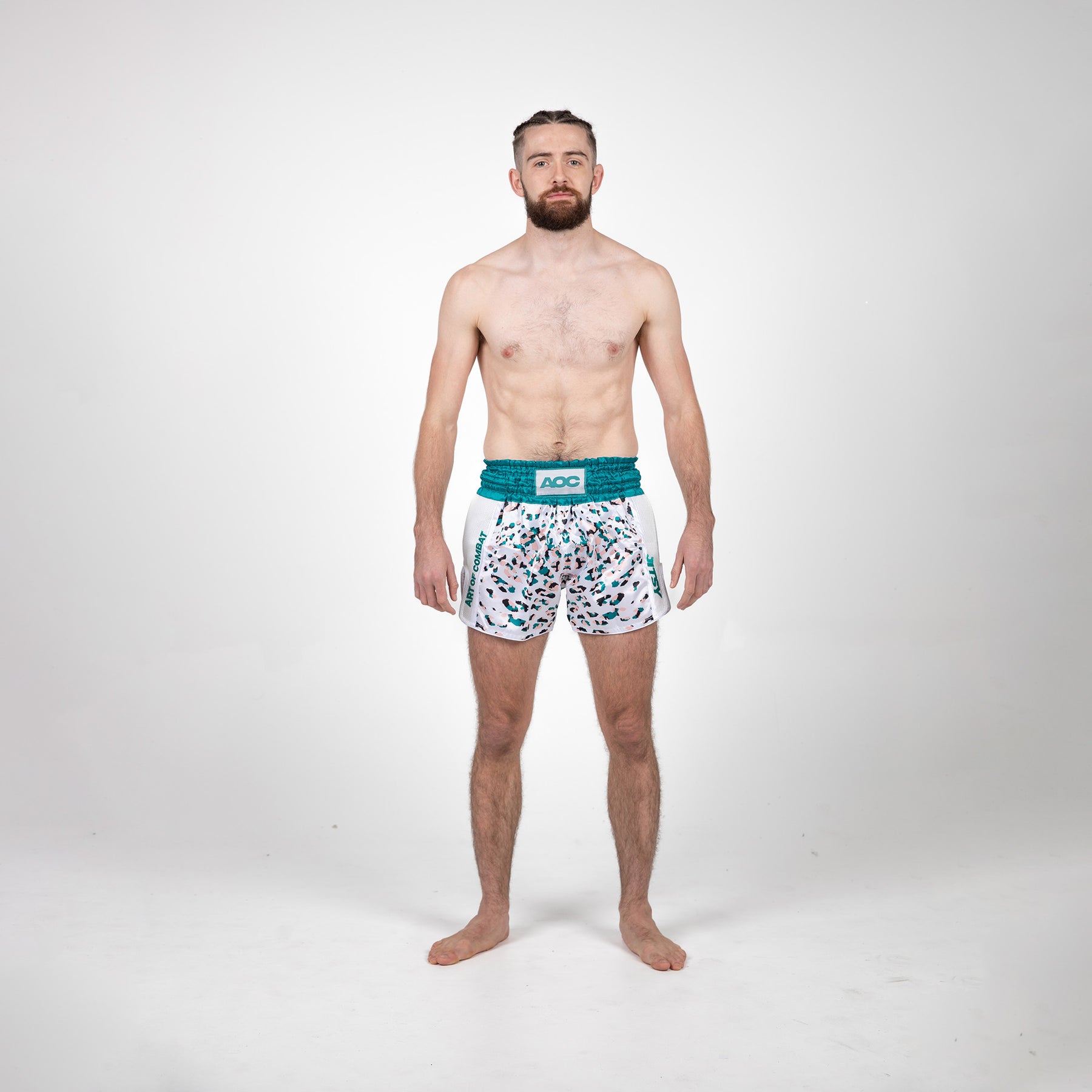 AOC White Ocelot Muay Thai Shorts - Men