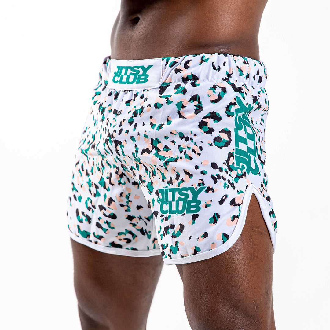 White Ocelot Hybrid Shorts - Big Men