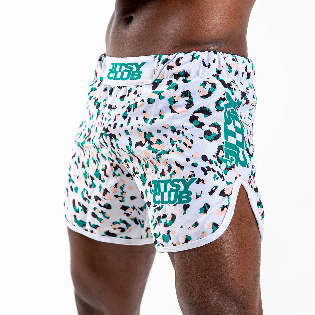 White Ocelot Hybrid Shorts - Men