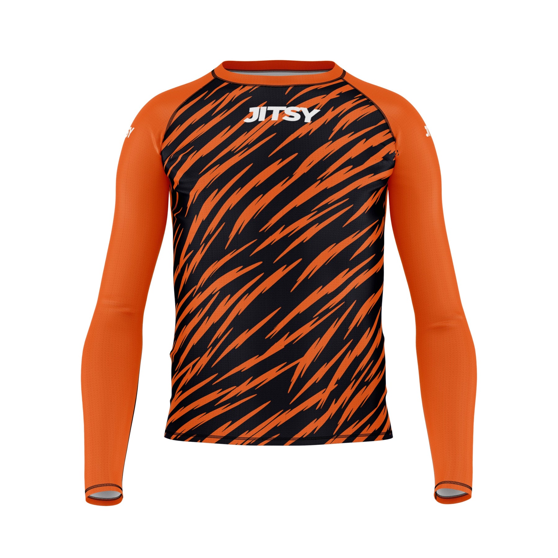 Zaps Ranked BJJ Rash Guard - Kids - Orange