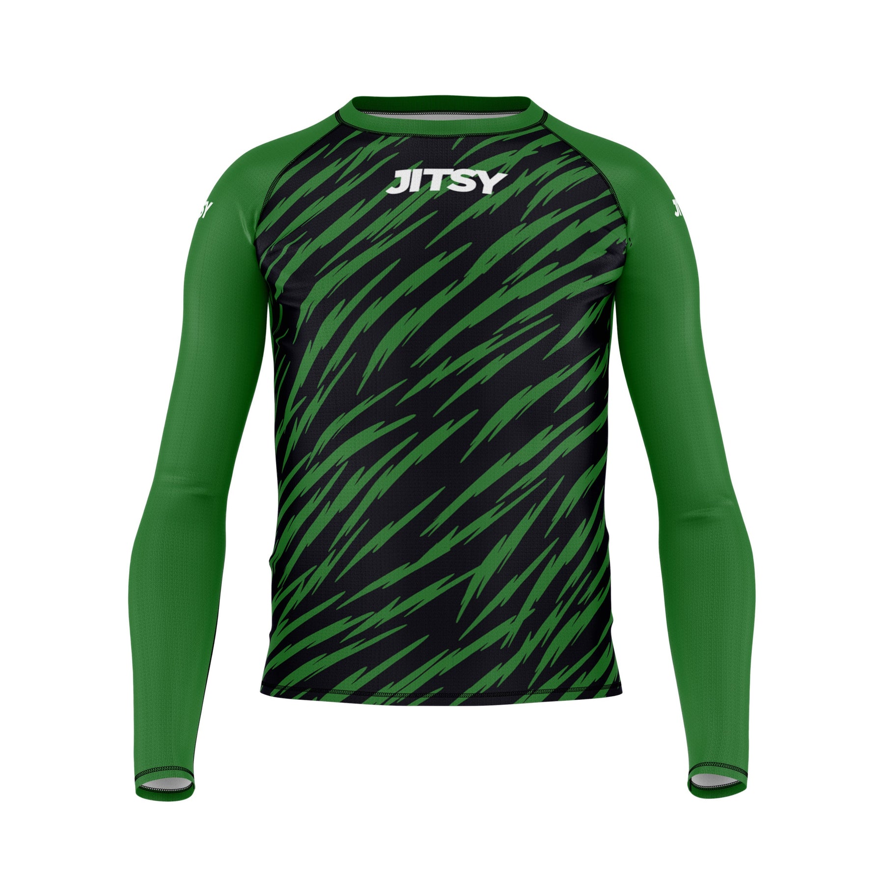 Zaps Ranked BJJ Rash Guard - Kids - Green