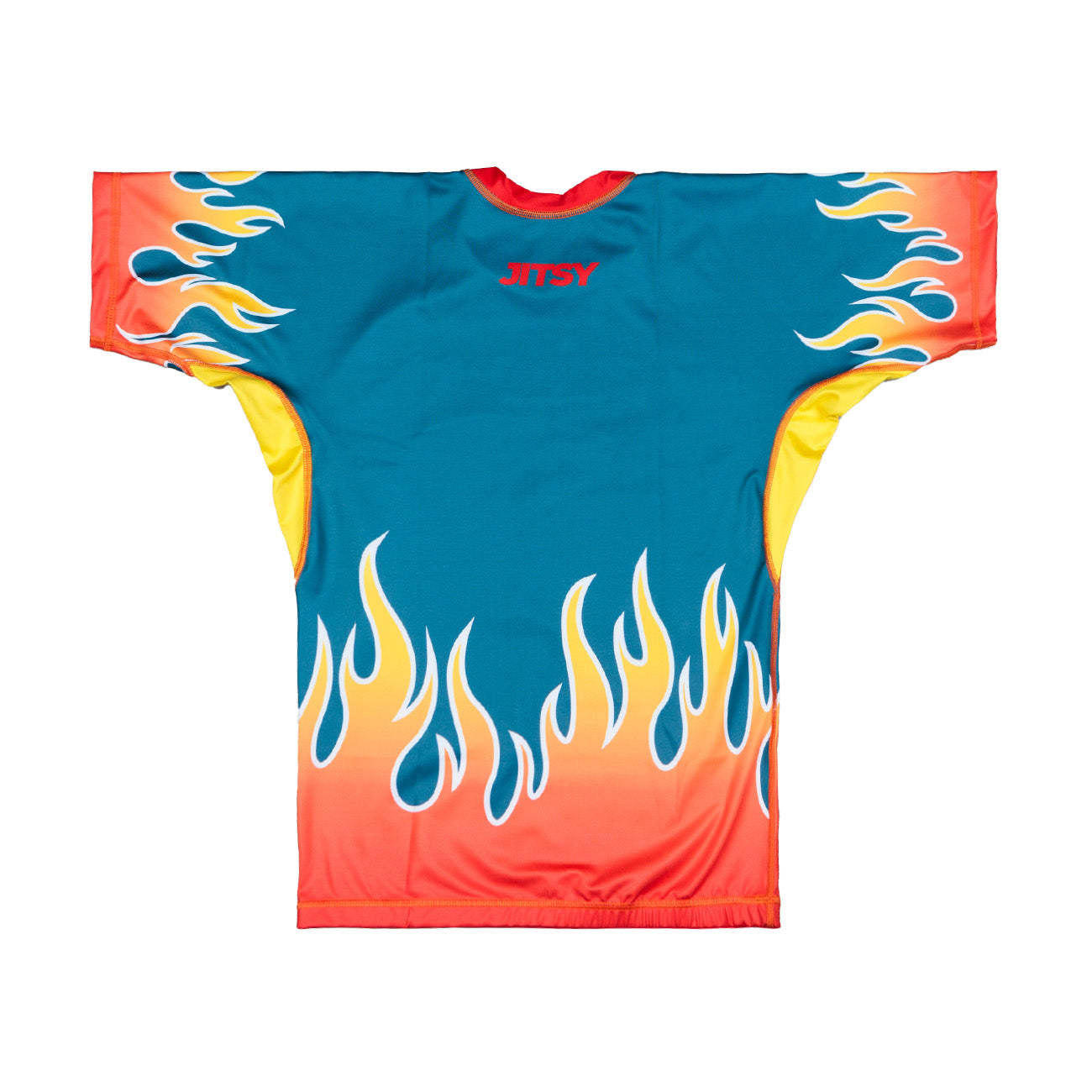 Green Flames Rash Guard - Men