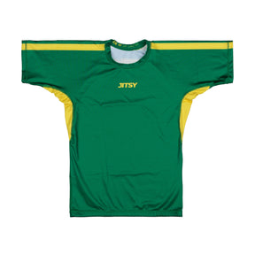 Green & Gold Rash Guard - Men