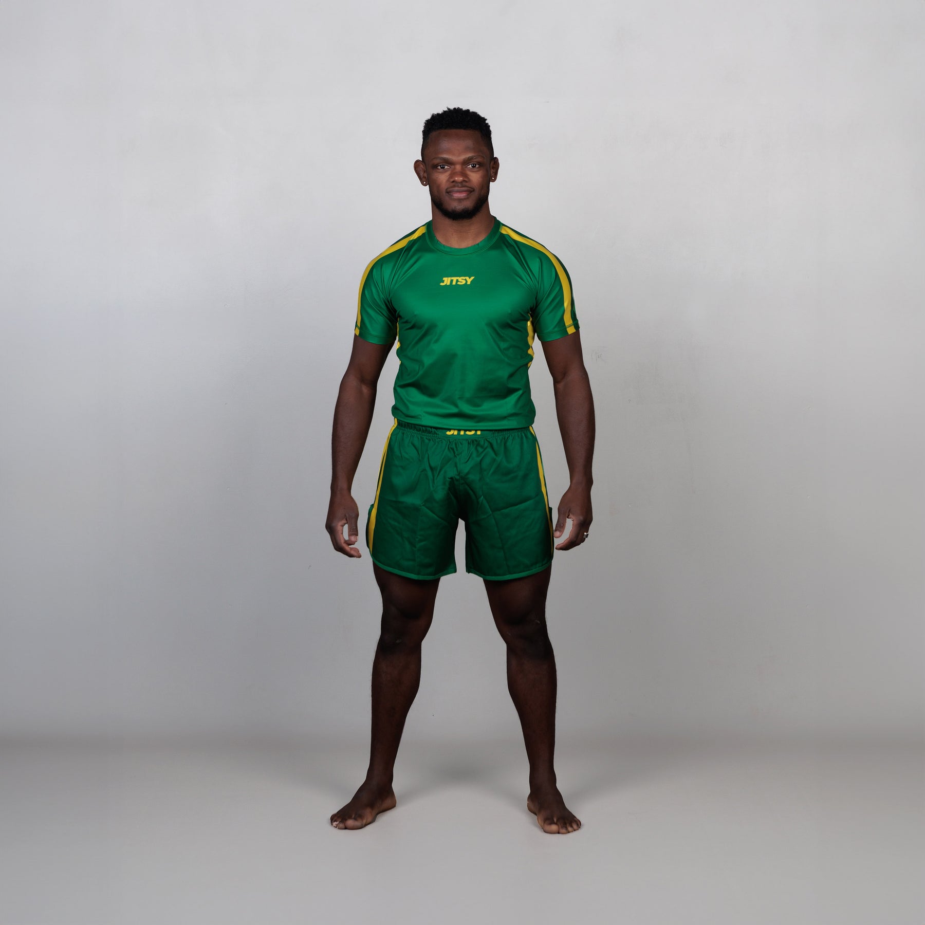 Green & Gold Rash Guard - Men