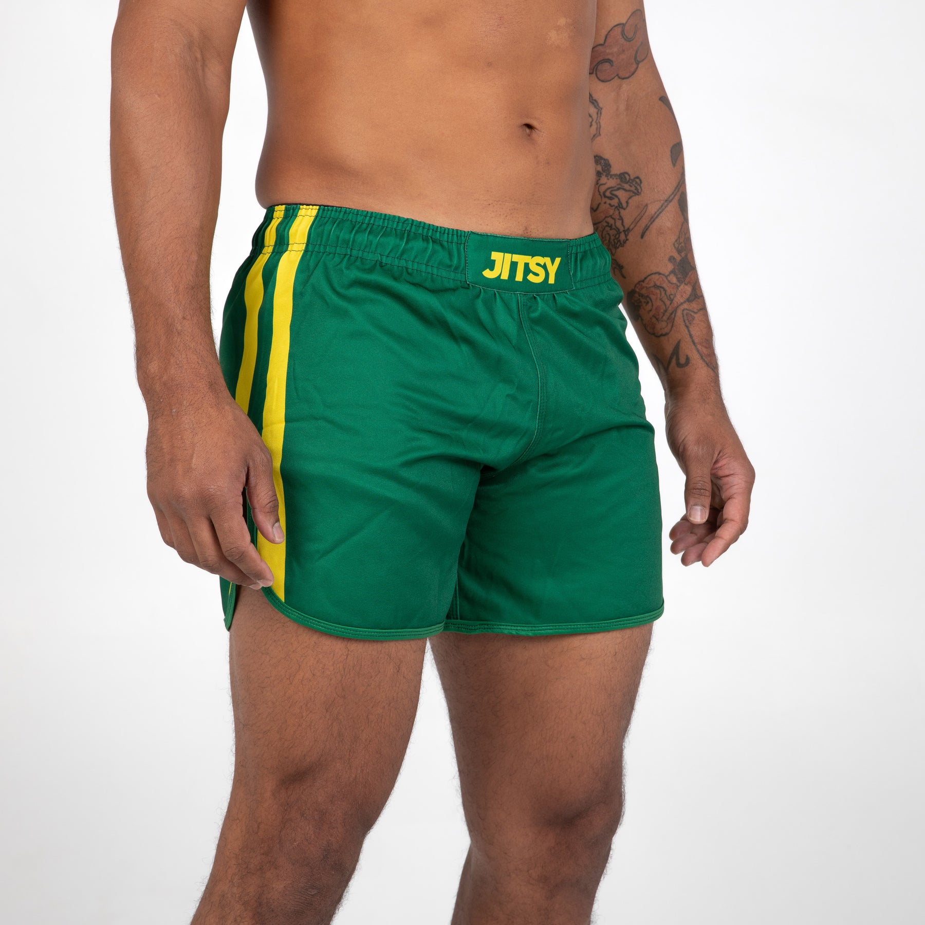 Green & Gold Hybrid Shorts - Men