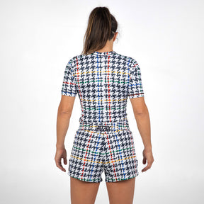 Houndstooth Rash Guard - Women